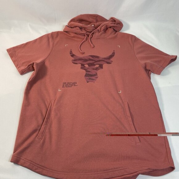 Under Armour Project Rock Short-Sleeve Hoodie – Size LG - Picture 3 of 13